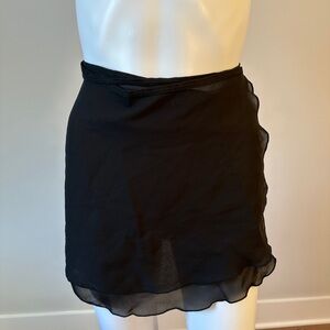 Natalie Dancewear Black Chiffon wrap skirt